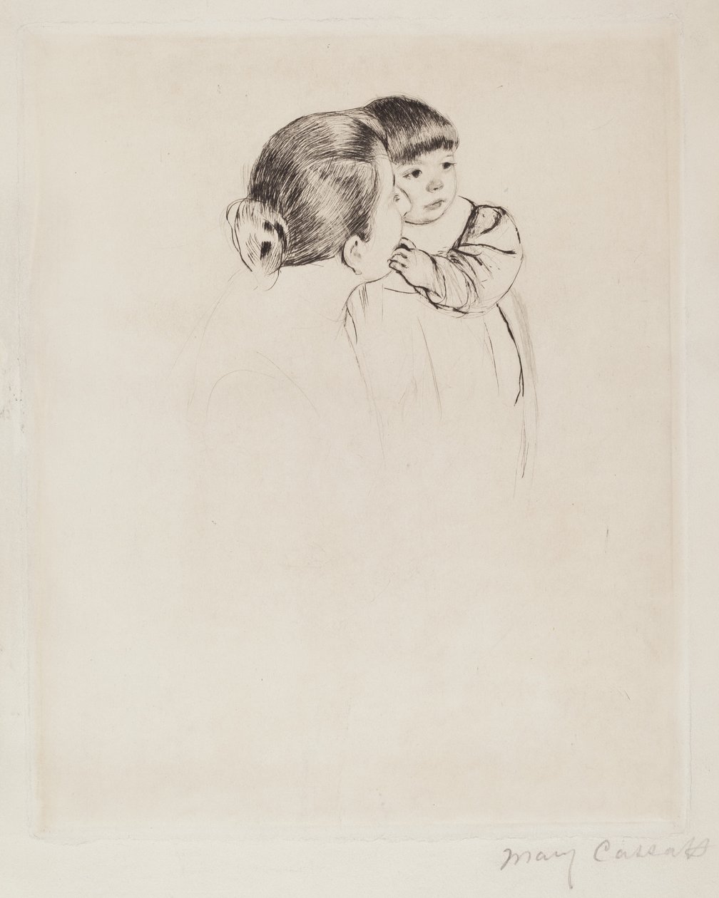 Talonpoikaäiti ja lapsi, n. 1894. tekijältä Mary Cassatt