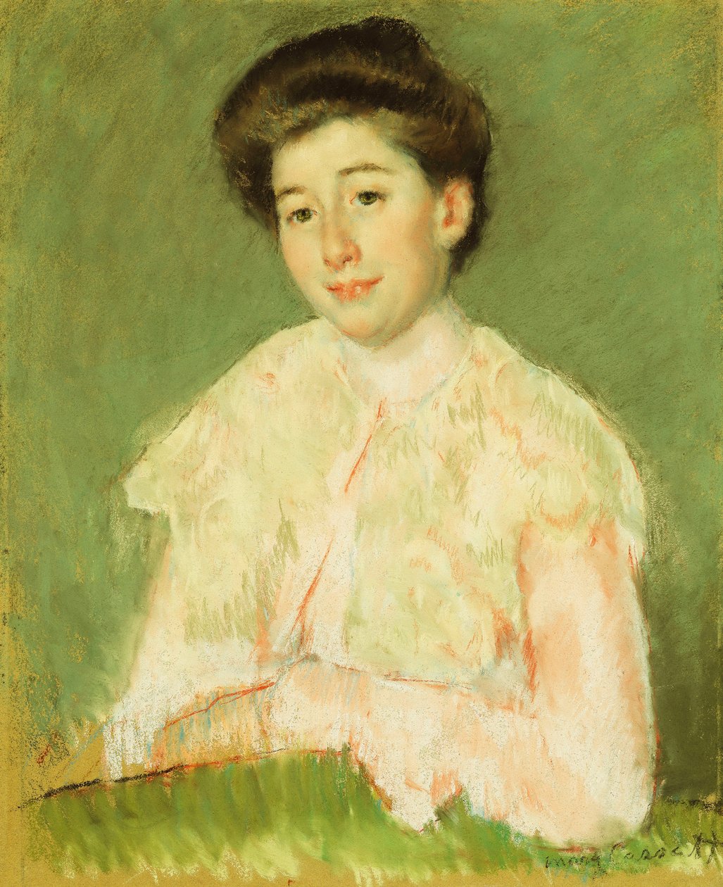 Naisen muotokuva, n. 1890 tekijältä Mary Cassatt