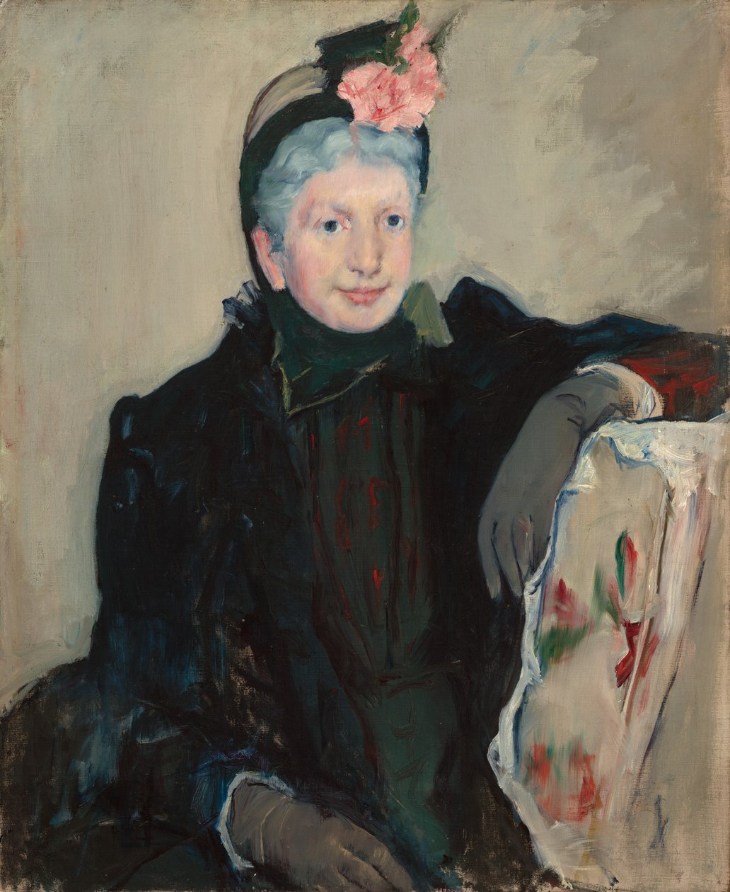 Vanhuksen naisen muotokuva, n. 1887. tekijältä Mary Cassatt