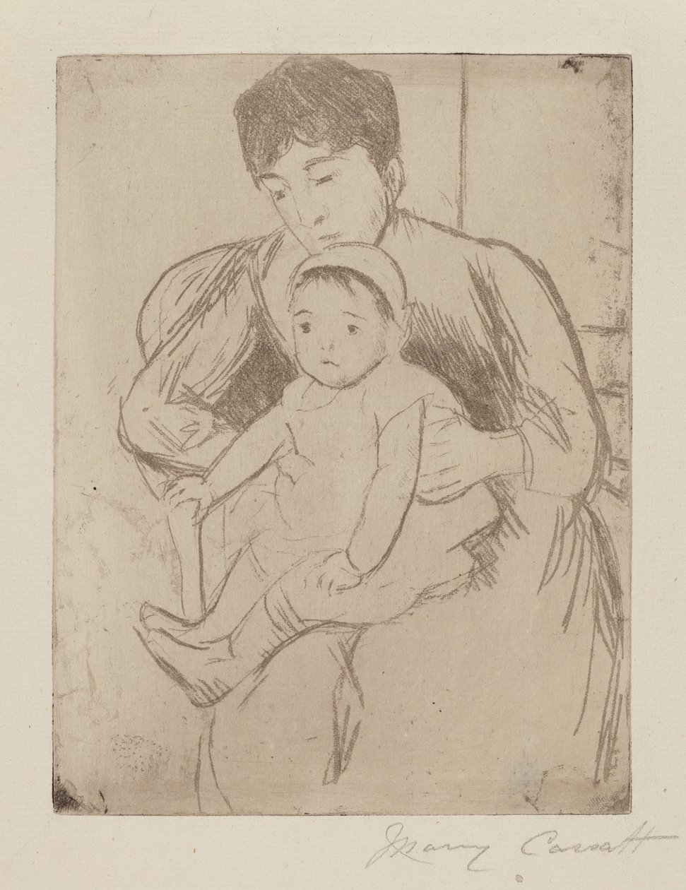 Laskun valmistelu retkiä varten, c. 1889. tekijältä Mary Cassatt
