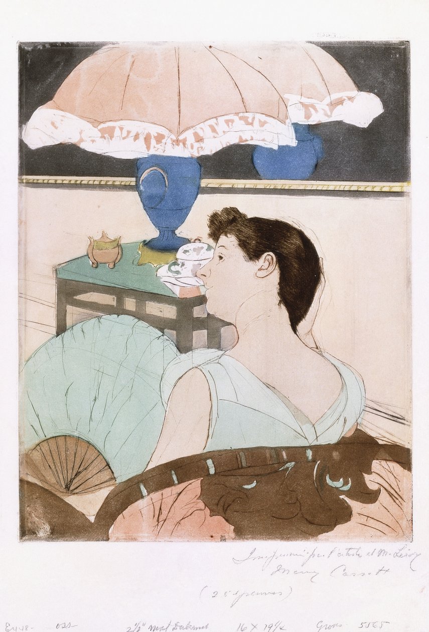 Lamppu, 1890-91 tekijältä Mary Cassatt