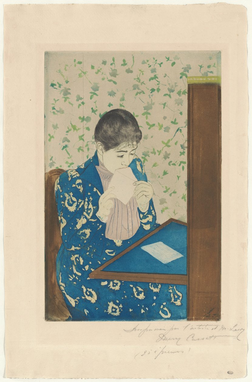 Kirje, 1890-1891. tekijältä Mary Cassatt