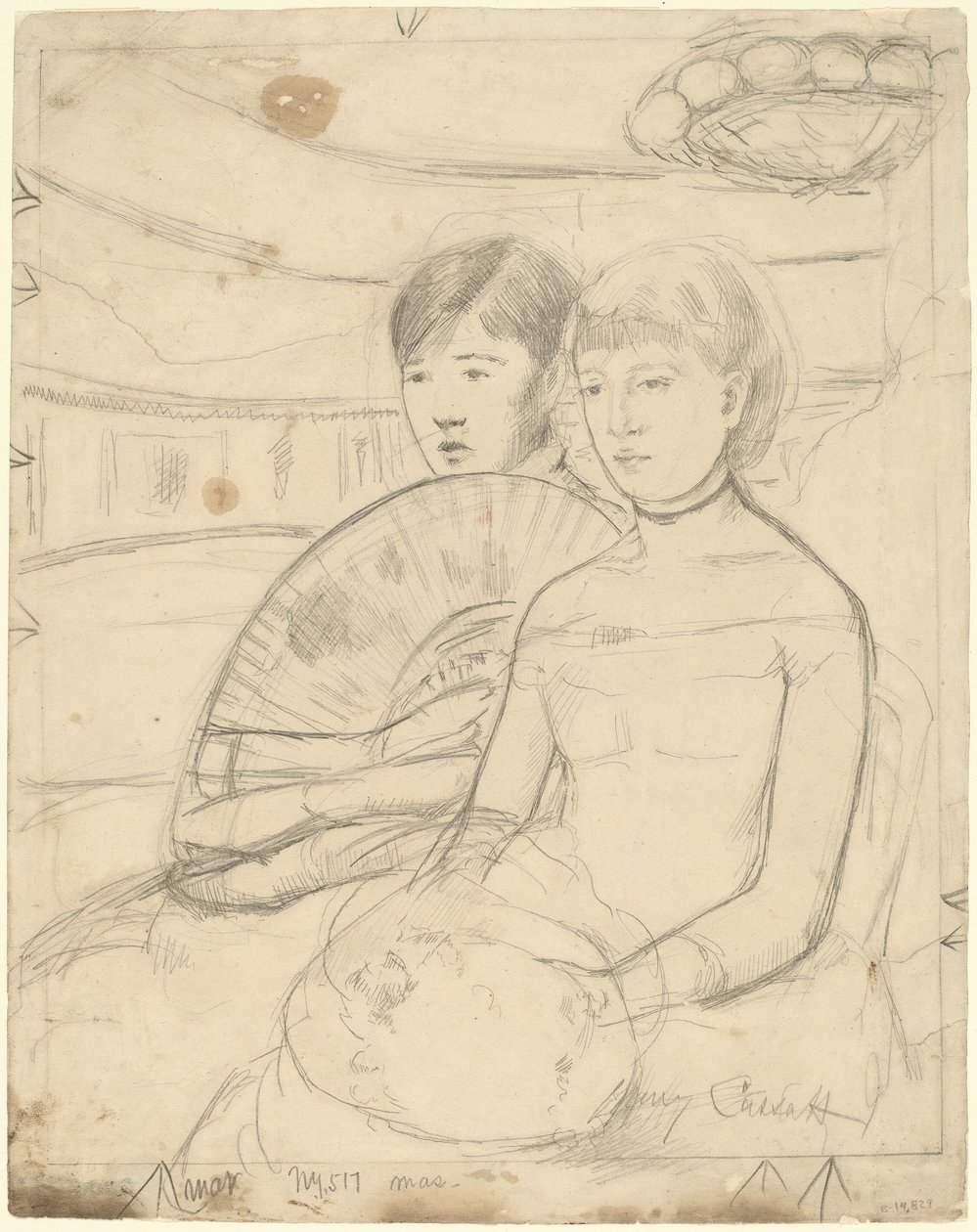 The Loge [recto], 1882. tekijältä Mary Cassatt