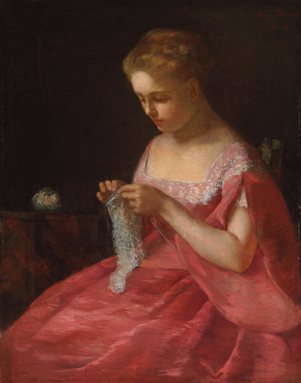 Nuori morsian, n. 1866-67 tekijältä Mary Cassatt