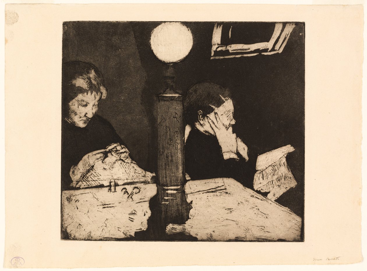 Lampun alla tekijältä Mary Cassatt