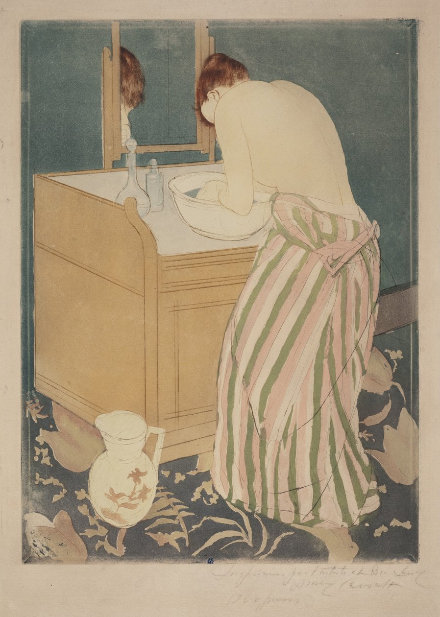 Kylpevä nainen tekijältä Mary Cassatt