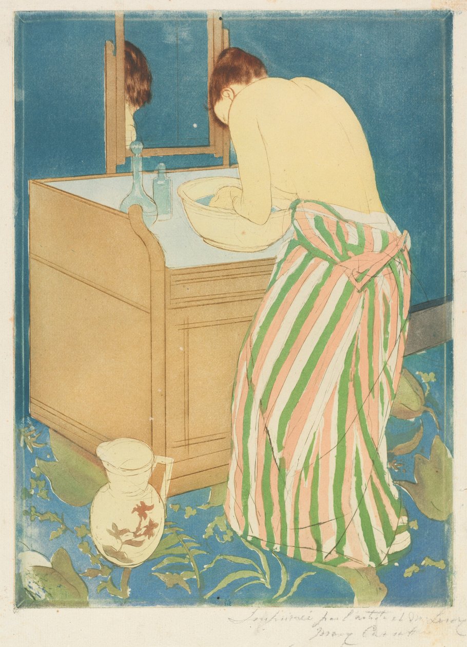 Kylpevä nainen tekijältä Mary Cassatt