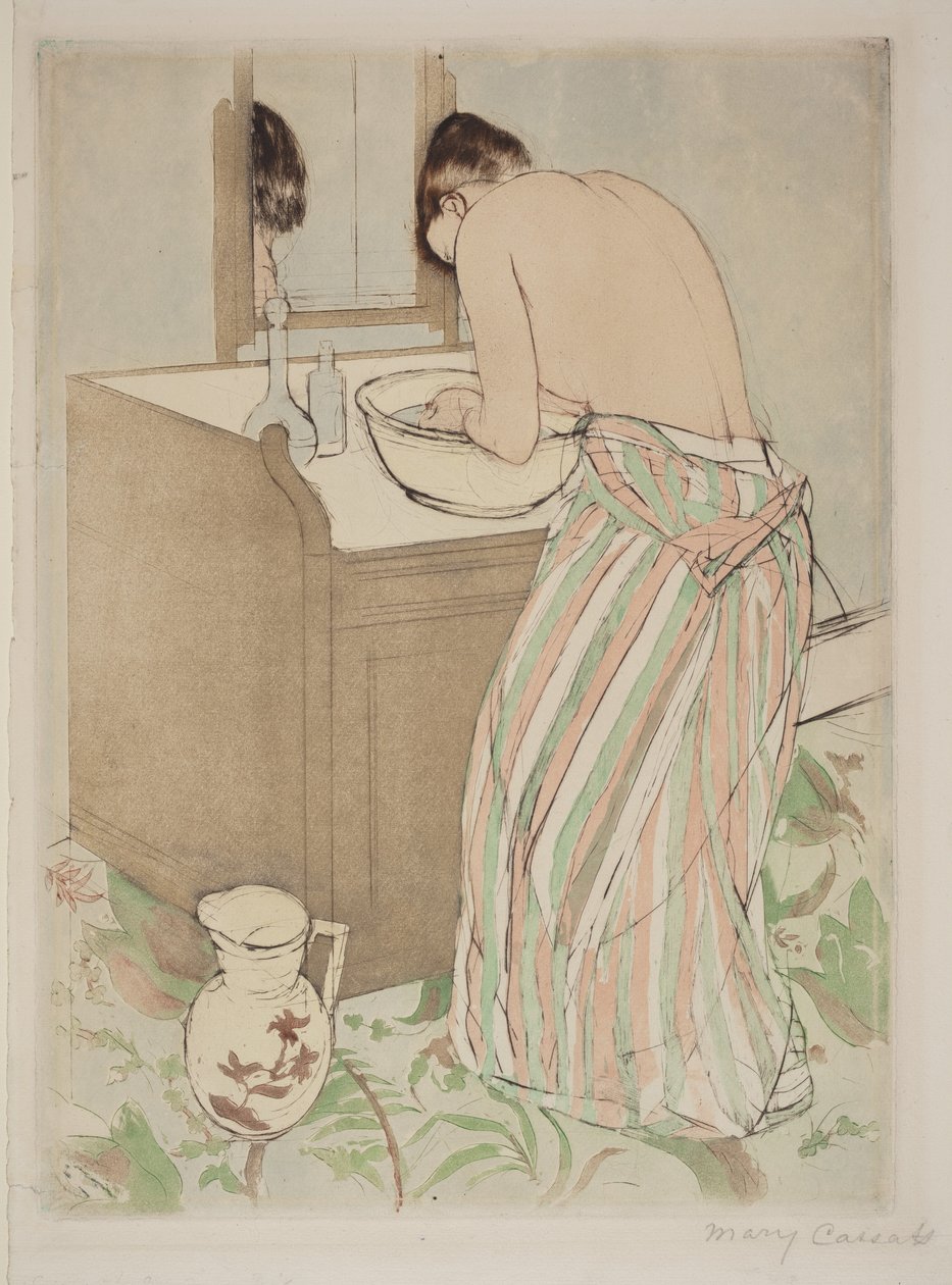 Kylpevä nainen tekijältä Mary Cassatt