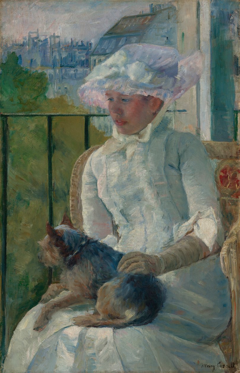 Nuori tyttö ikkunan ääressä tekijältä Mary Cassatt