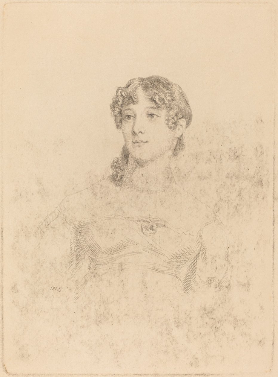 Lady Maria Hooker Neiti Turnerin ollessa seitsemäntoista, 1814. tekijältä Mary Dawson Turner
