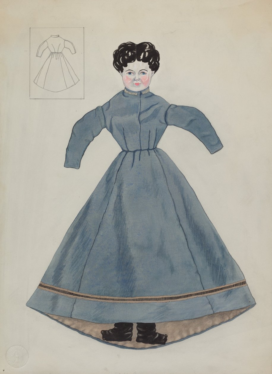 Nukke ja mekko, c. 1937. tekijältä Mary E Humes