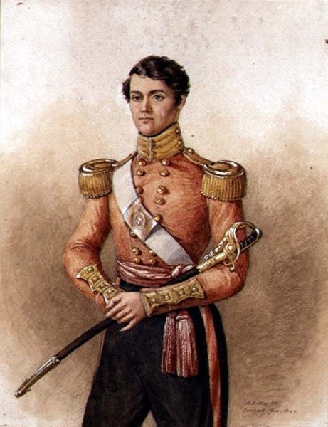 Muotokuva majuri Charles Hamilton Waken (k. 1871) 34. intiaanien jalkaväestä tekijältä Mary Ellen Best