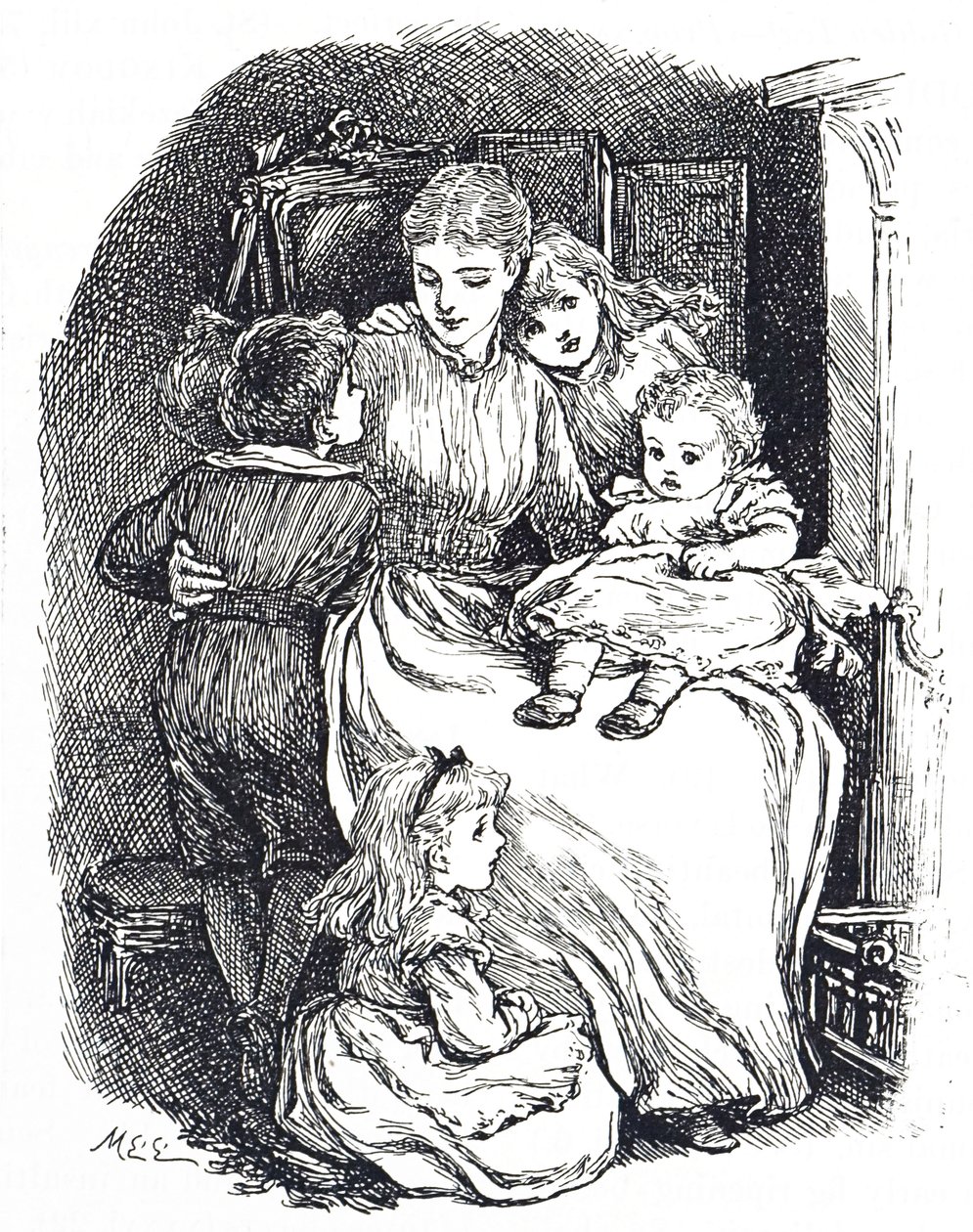 Kuva äitiä lastensa kanssa tekijältä Mary Ellen Edwards