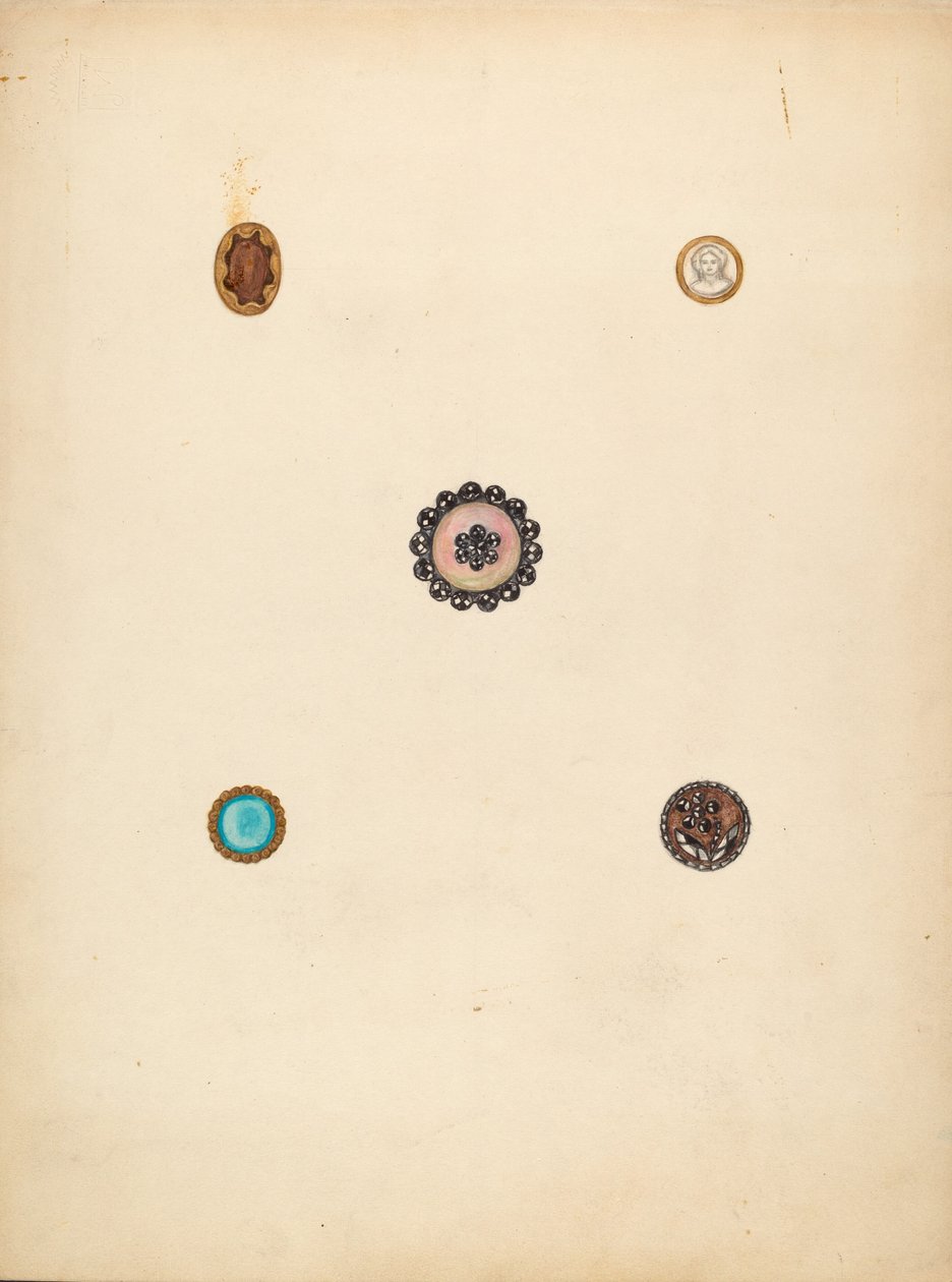 Painikkeet, c. 1940. tekijältä Mary Fitzgerald