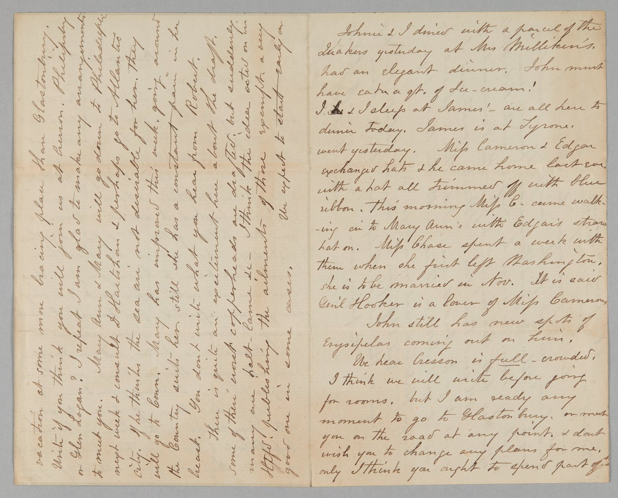 Mary Jane Hale Wellesin kirje Gideon Wellesille, 15. elokuuta 1863. tekijältä Mary Hale