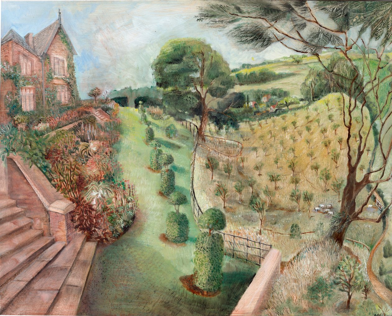 Cley Garden, 2005 (öljy aluksella) tekijältä Mary Kuper