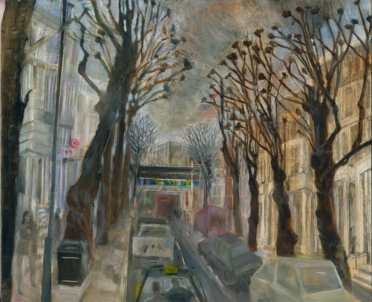Ladbroke Grove -sulku: 3. Oxford Gardensista, 2021 (öljy aluksella) tekijältä Mary Kuper