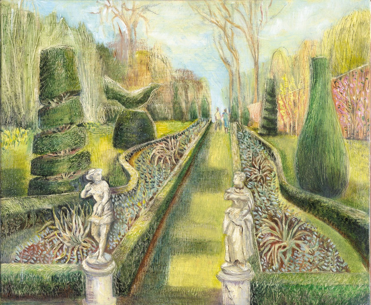 The Long Garden, Cliveden, patsaat, 2002 tekijältä Mary Kuper