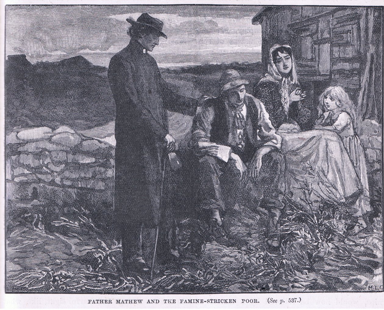 Isä Matthew ja nälänhätä koetti köyhiä jKr 1845 tekijältä Mary L. Gow