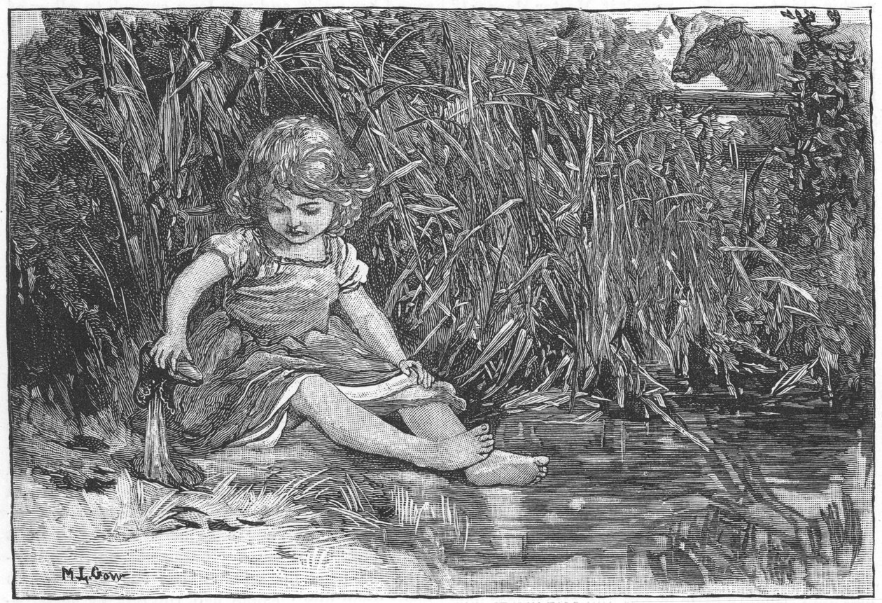 Kohtaus George Eliotin Silas Marnerista, 1882 tekijältä Mary L Gow