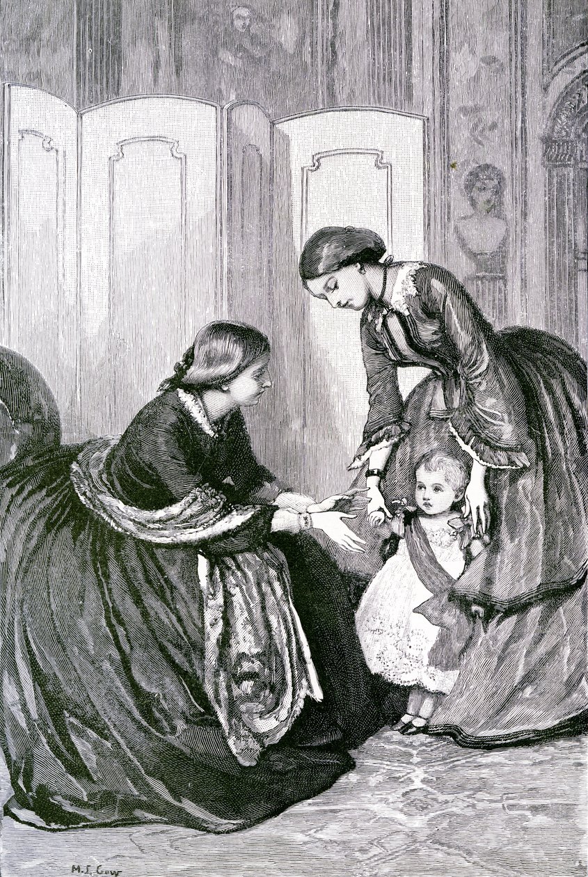 Kuningatar ja hänen pieni pojanpoikansa Preussin prinssi Wilhelm, n. 1880 tekijältä Mary L. Gow