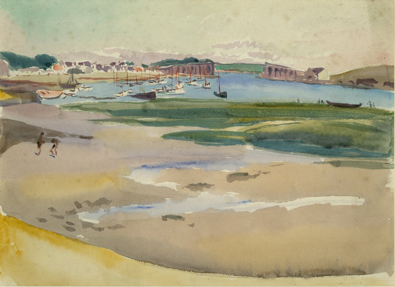 The Estuary, n. 1930 (akvarelli paperille) tekijältä Mary Sophia Ludlow