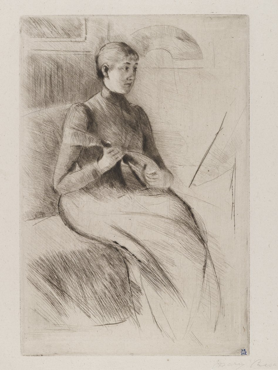 Mandoliininpelaaja tekijältä Mary Stevenson Cassatt