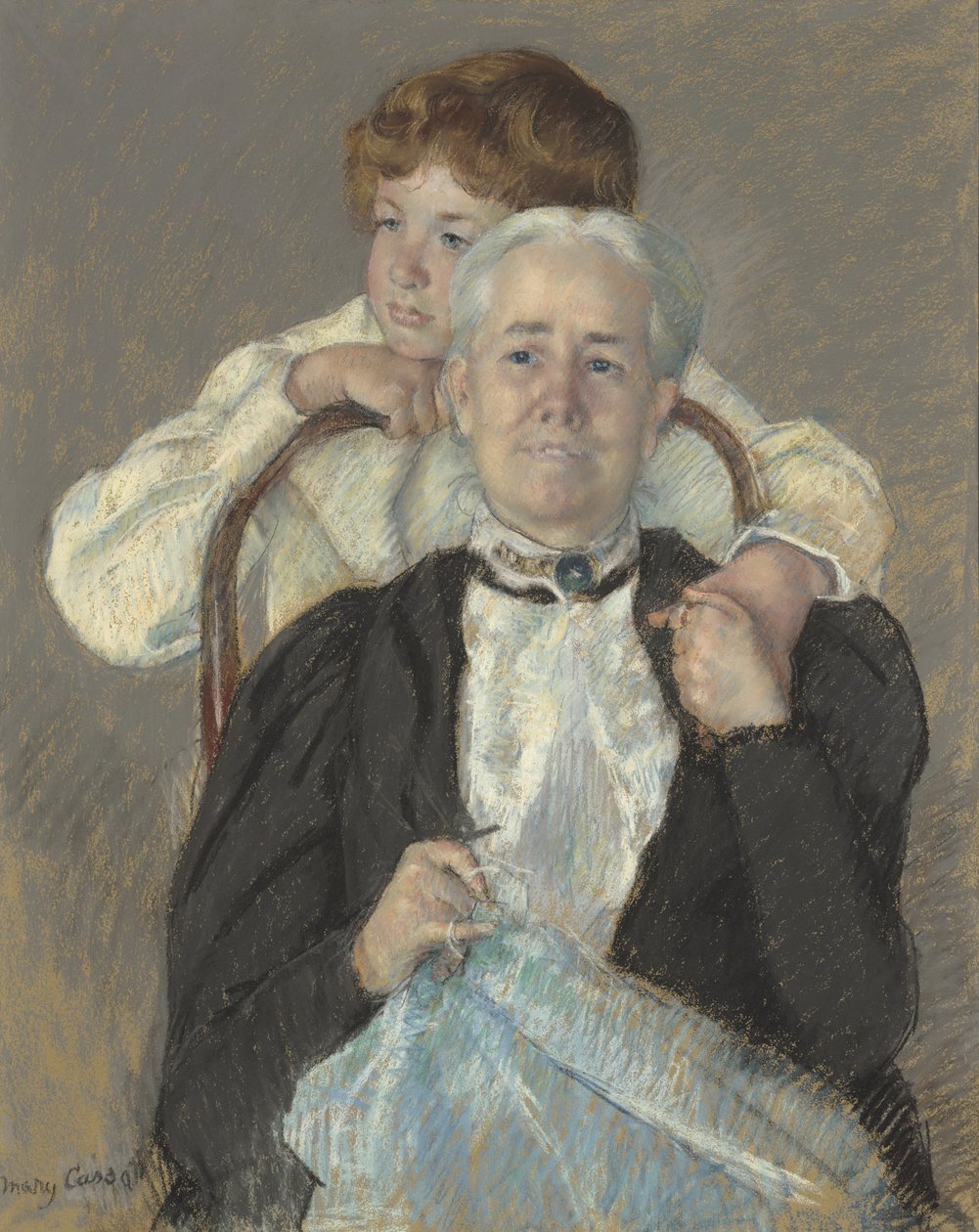Muotokuva rouva Cyrus J. Lawrencesta pojanpojan R. Lawrence Oakleyn kanssa, n. 1897 tekijältä Mary Cassatt