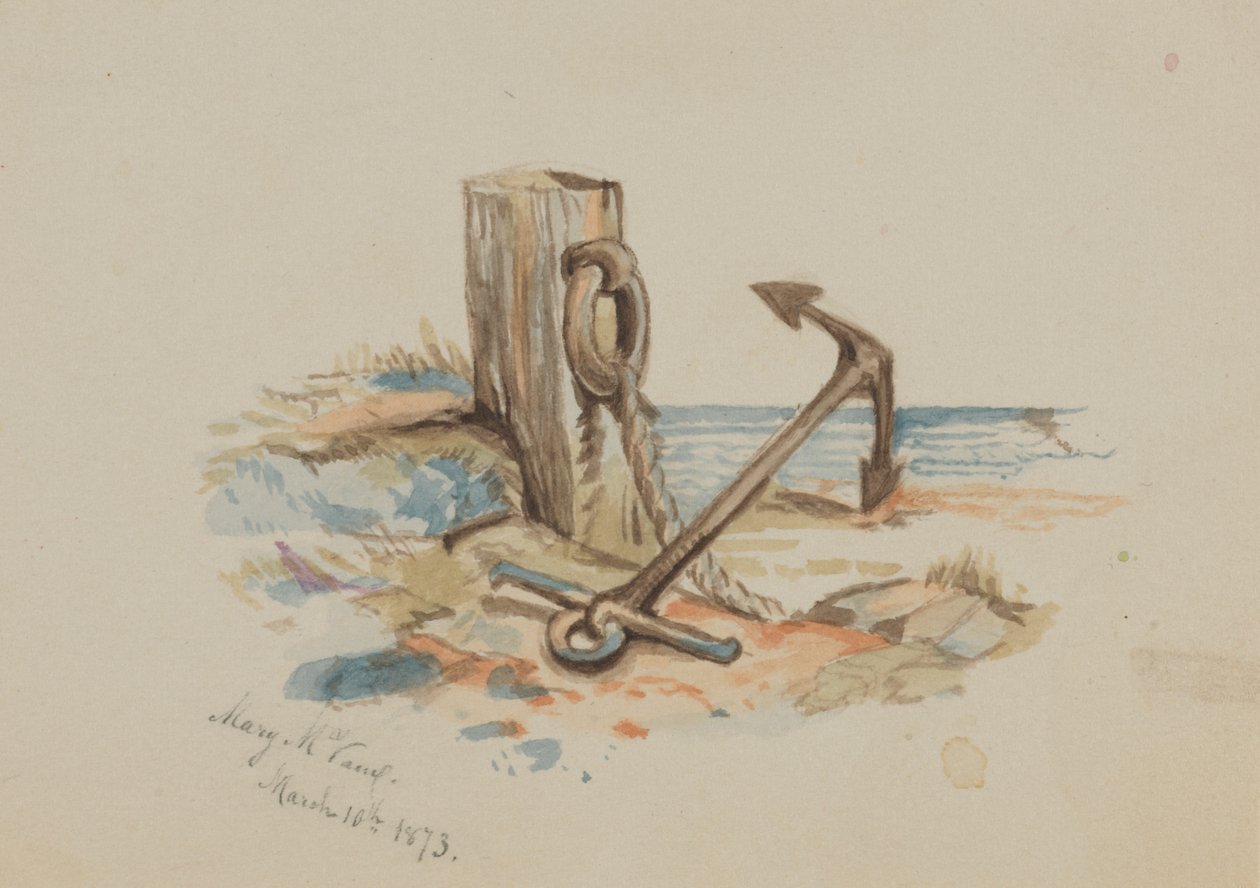 Nimetön Mooring and Anchor, 1873. tekijältä Mary Vaux Walcott