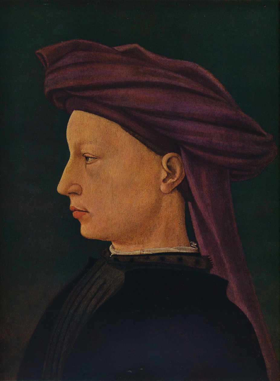 "Nuoren miehen profiilimuotokuva", c1425 tekijältä Masaccio Tommaso