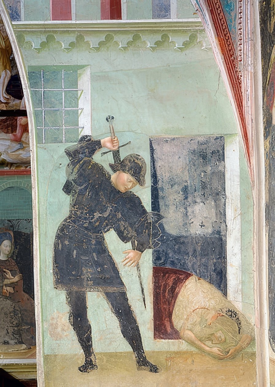 Johannes Kastajan pään mestaus. 1435 tekijältä Tommaso Masolino da Panicale