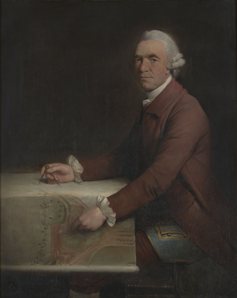 Muotokuva Kenton Couse, brittiläinen arkkitehti (1721-1790) tekijältä Mason Chamberlin