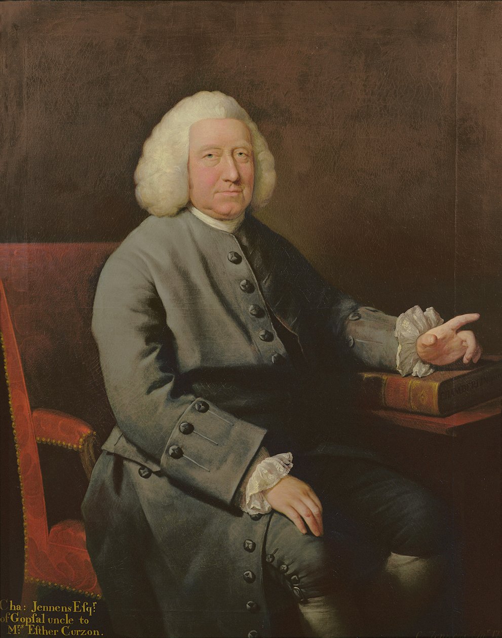 Händelin mesenaatin ja ystävän Charles Jennensin (1700-73) muotokuva. tekijältä Mason Chamberlin