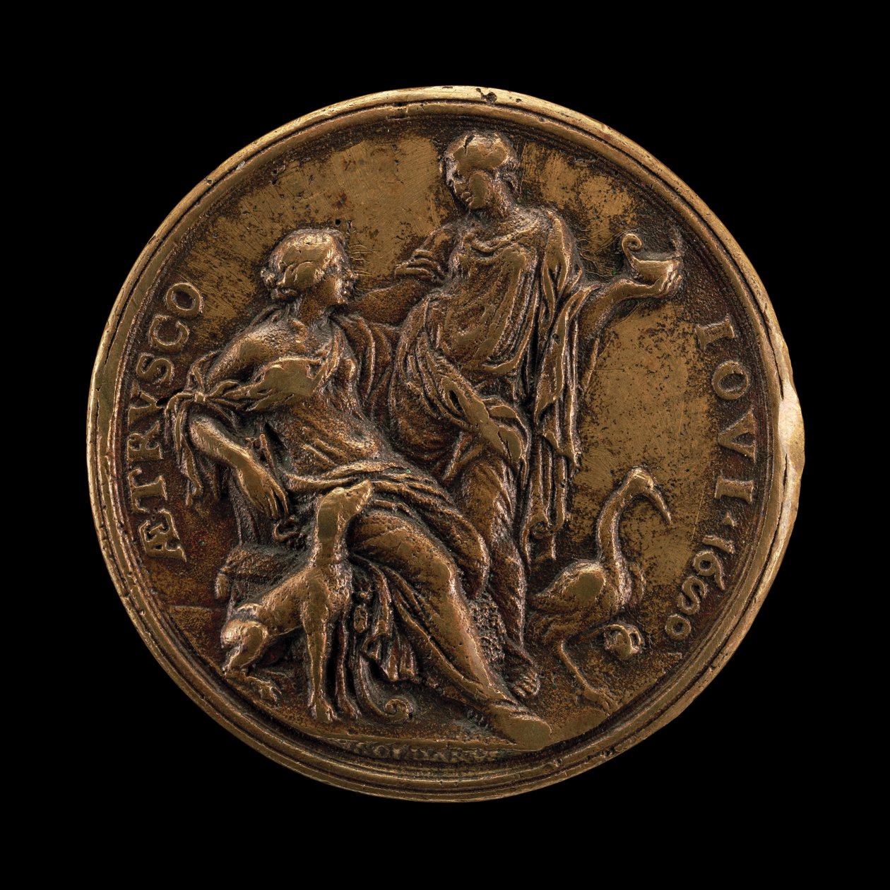 Valppauden ja uskollisuuden allegoria [käänteinen], 1680. tekijältä Massimiliano Soldani