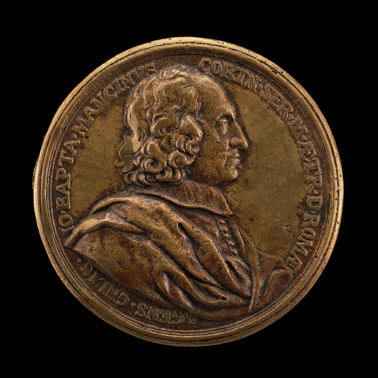 Giovanni Battista Mancini, kuollut 1694, Toscanan kenraaliagentti Roomassa [kannepuoli], 1680. tekijältä Massimiliano Soldani