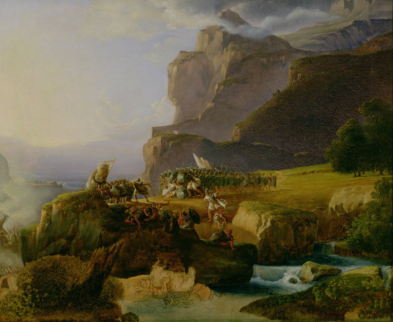 Thermopylaen taistelu vuonna 480 eKr., 1823 tekijältä Massimo Taparelli d