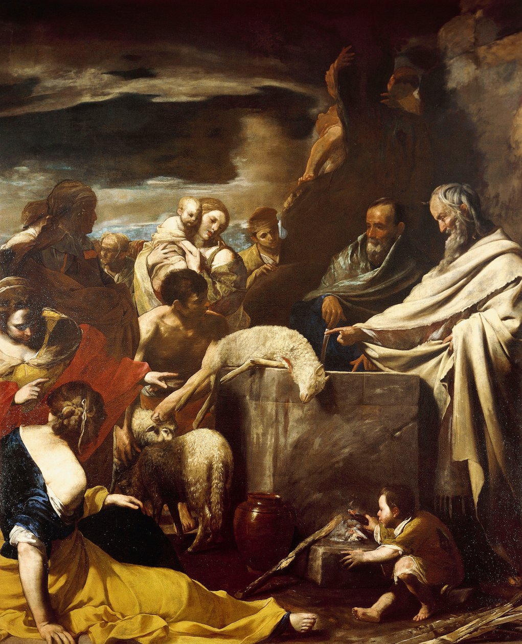 Sacrifici de Moisès (oli sobre tela)finès tekijältä Massimo Stanzione