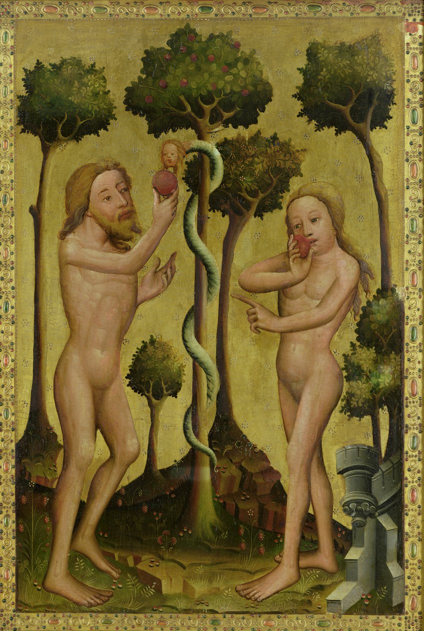 Syksy, yksityiskohta Grabow-alttaritaulusta, 1379-83 (tempera paneelissa) tekijältä Master Bertram of Minden