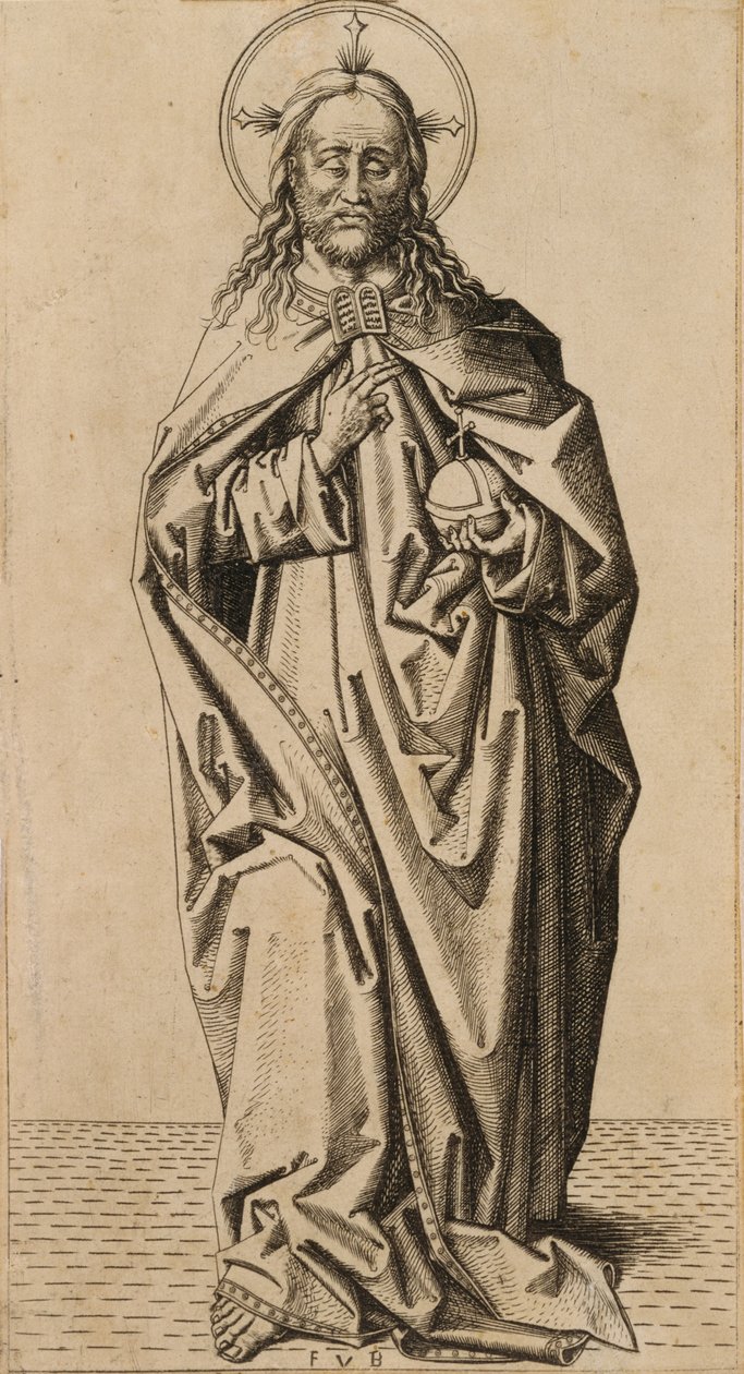 Kristus sarjasta Kristus ja kaksitoista apostolia tekijältä Master F.V.B. fl.1480 1500 Master F.V.B. fl.1480 1500