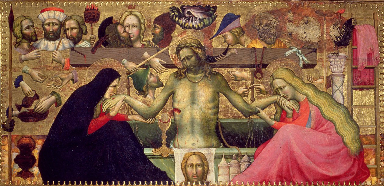 Madonna ja lapsi pyhien kanssa, 1415 (tempera taulussa) tekijältä Master of 1415