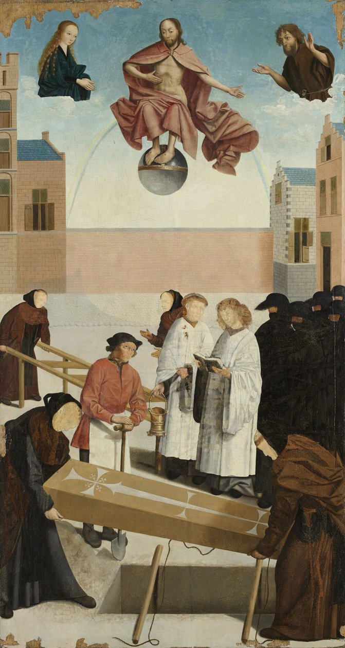 Kuolleiden hautaaminen seitsemästä laupeuden teosta, 1504 tekijältä Master of Alkmaar