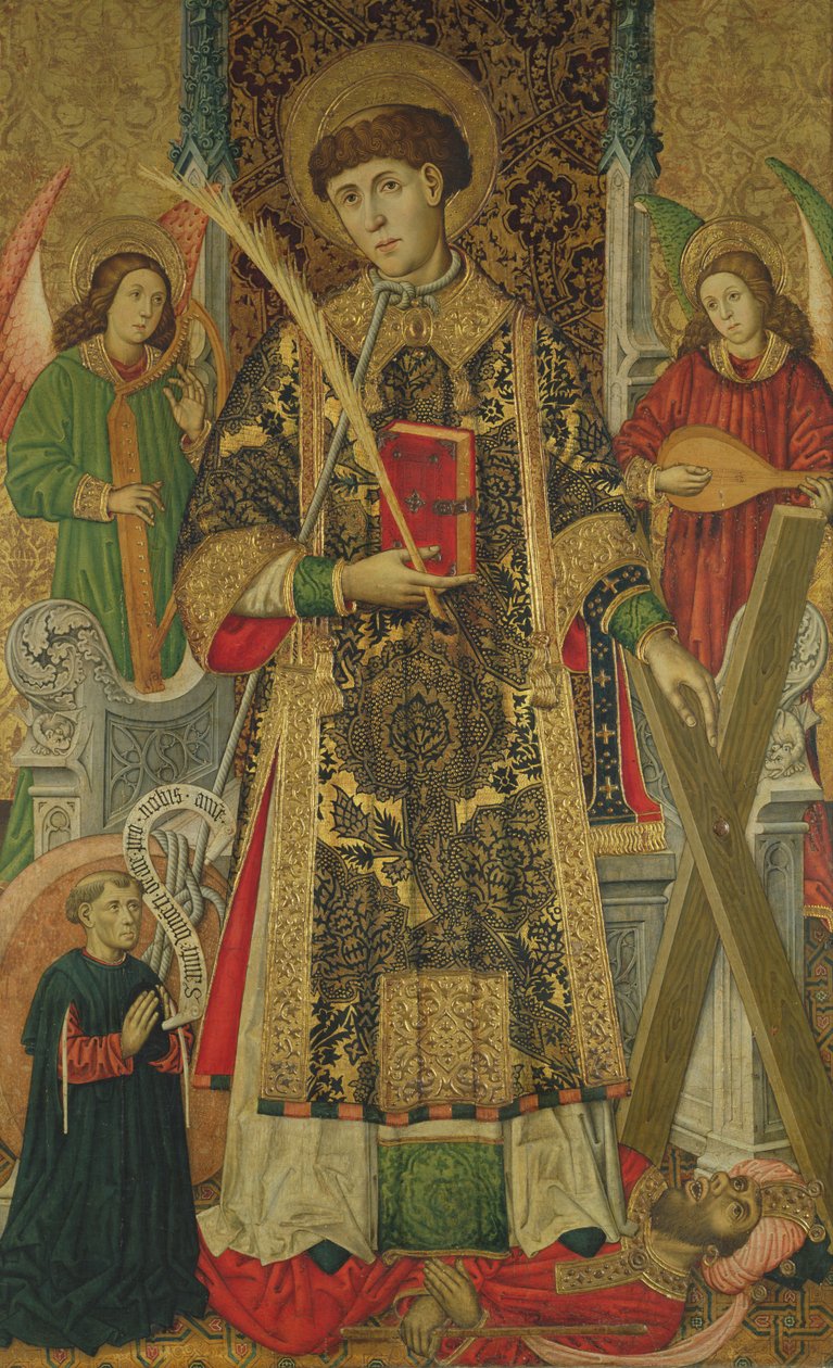 St. Vincent ja lahjoittaja tekijältä Master of Archbishop Dalmau of Mur