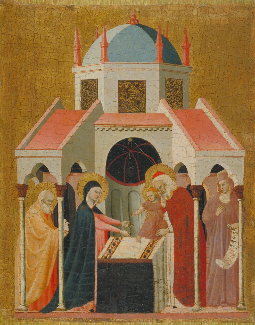 Jeesuksen esittely temppelissä tekijältä Master of Cini the Madonna