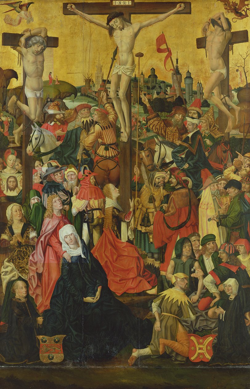 Ristiinnaulitseminen, noin 1500 (katso myös 182371) tekijältä Hamburg Master
