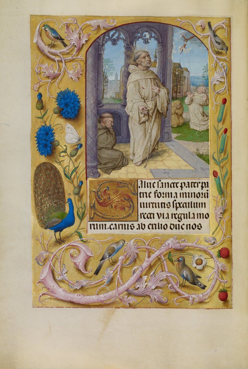 Pyhän Franciscuksen stigmatisointi tekijältä Master of Lübeck the Bible
