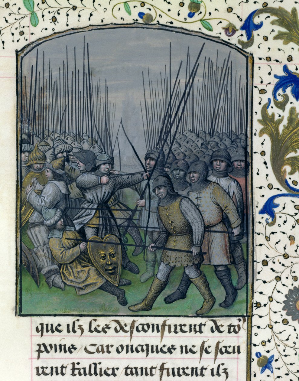 Ms 659 f.245 r. Granadan taistelu vuosina 1343, 1477 tekijältä Master of Mary of Burgundy