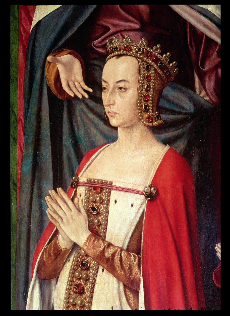 Anne of France, Bourbon-alttaritaulun oikea siipi (yksityiskohta) tekijältä Master of Moulins