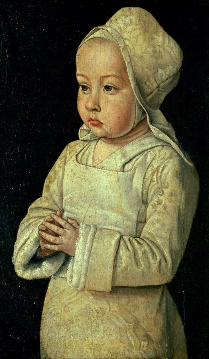 Suzanne of Bourbon (1491-1521), Pietari II:n ja Ranskan Annen tytär, Bourbonin herttua ja herttuatar, 1492-1493, muotokuva tekijältä Master of Moulins