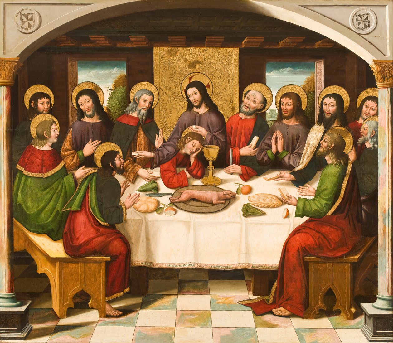 Viimeinen ehtoollinen, noin 1525 tekijältä Master of Portillo