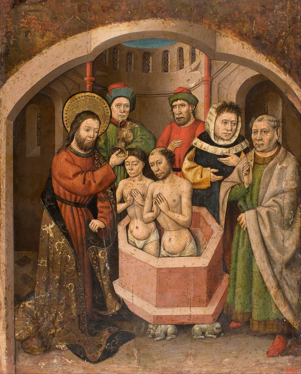 Pyhän Bartolomeuksen kaste tekijältä Master of Saint Bartholomew